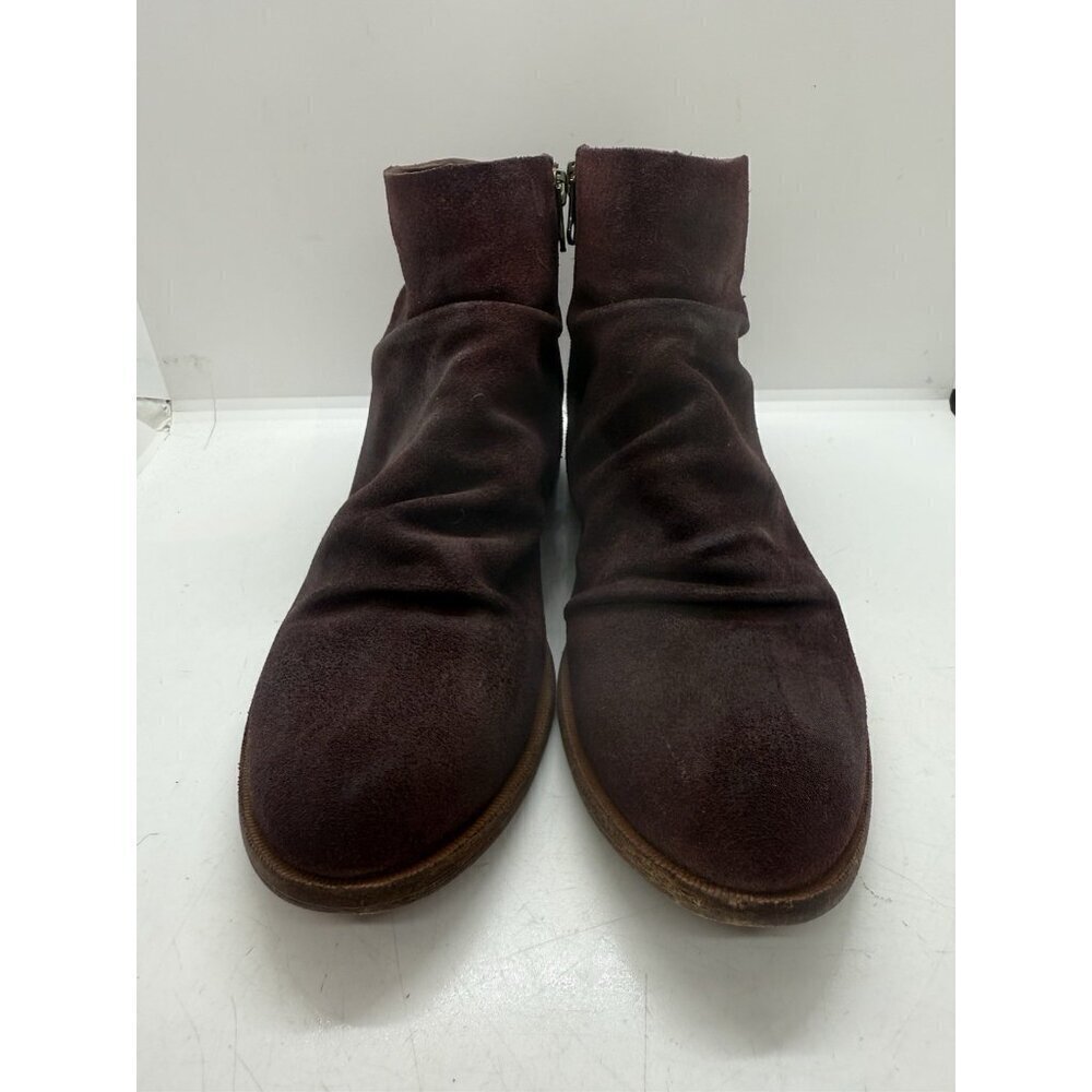 Kork-Ease Giba Suede Ankle Boot Size 6.5 M Wine Burgundy Women’s Bootie Size Zip - Picture 2 of 8